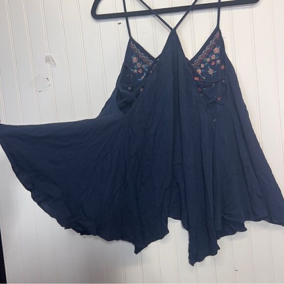 Miss Me Jeans Women's Lace Tank Top blue Size Large - Picture 11 of 16